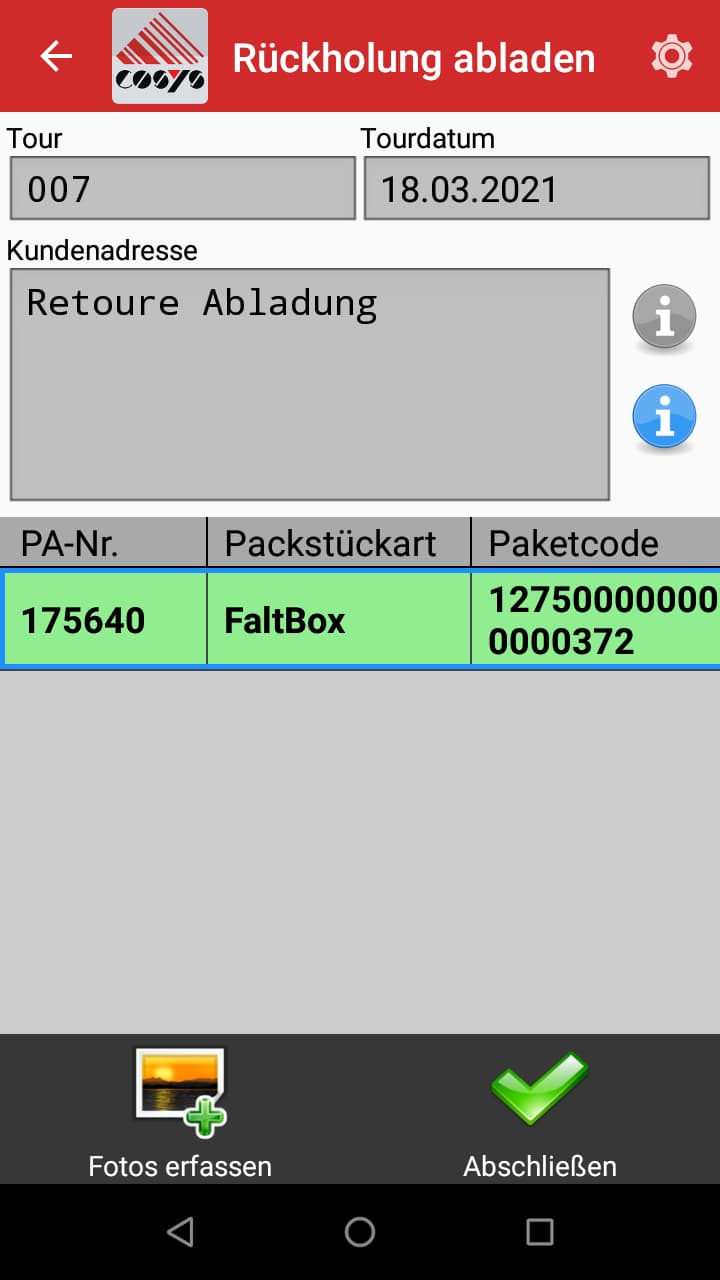 TMS Software Toursübersicht TMS Software Toursübersicht