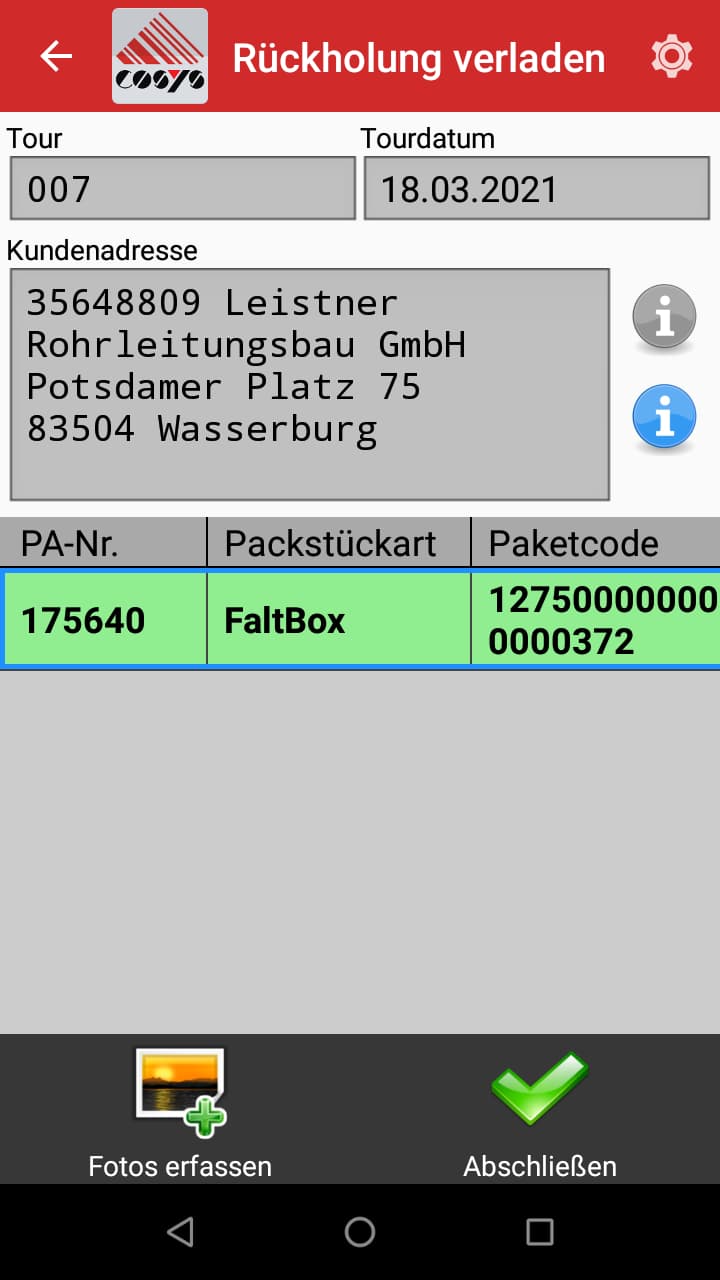 TMS Software Toursübersicht TMS Software Toursübersicht