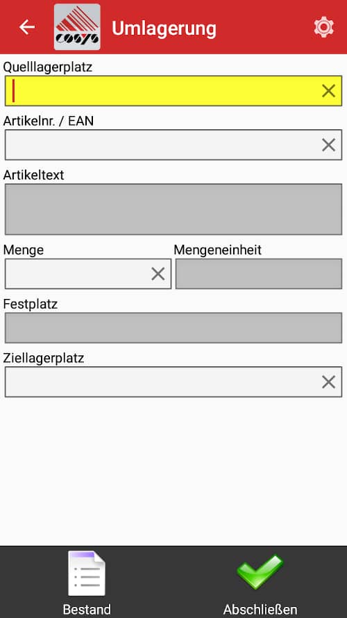 Almacén - Traslado de existencias Almacén - Traslado de existencias