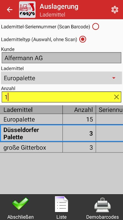 Gestión independiente del equipo de carga