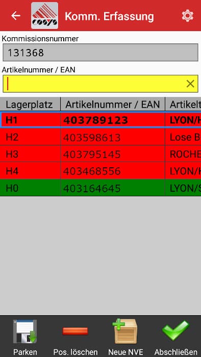 Almacén - Puesta en marcha