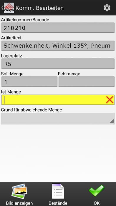 Almacén - Puesta en marcha