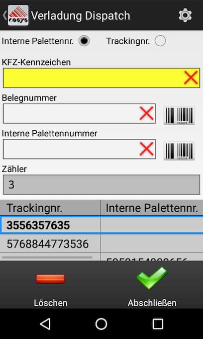 Envío de salida Seguimiento de tabaco y rastreo Envío de salida Seguimiento de tabaco y rastreo