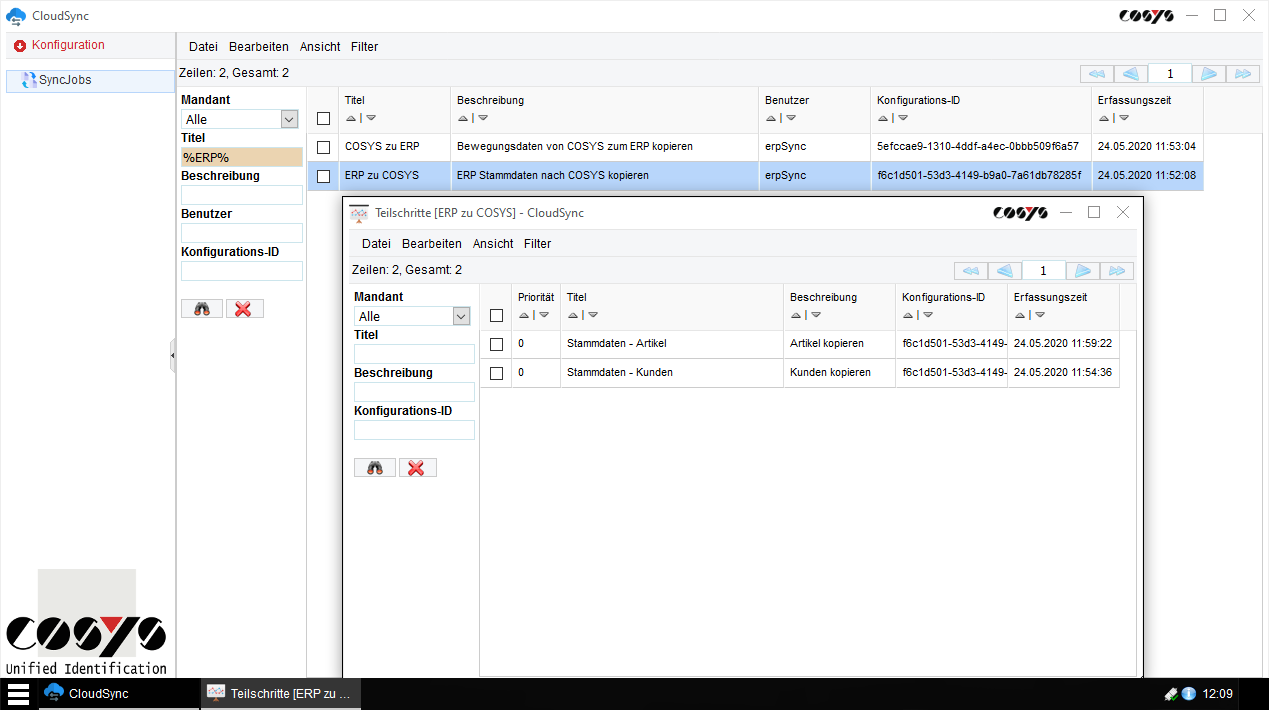 Cliente COSYS CloudSync