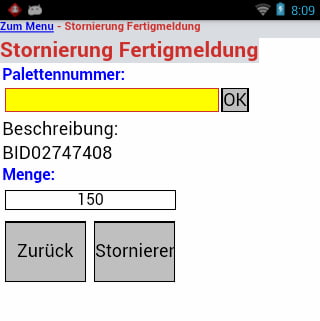 Fertigungsauftrag Mensaje de cancelación finalizada Fertigungsauftrag Mensaje de cancelación finalizada