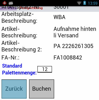 Mensaje listo Fertigungsauftrag Mensaje listo Fertigungsauftrag