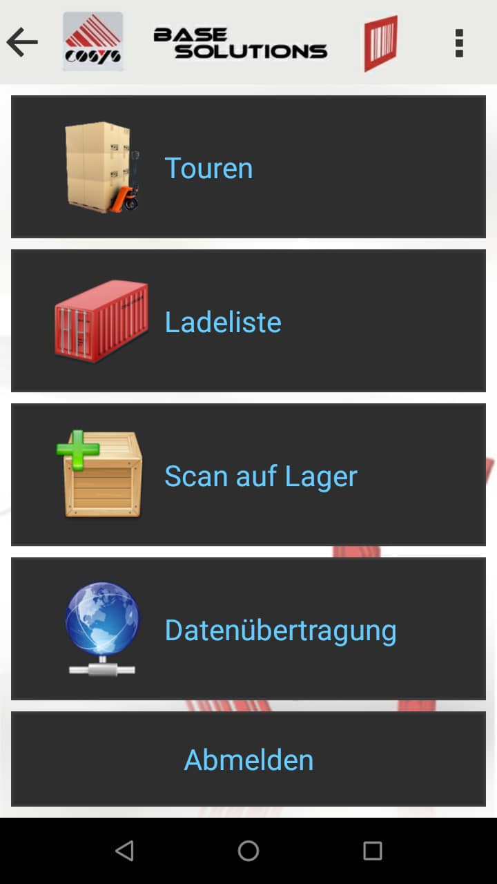 Visitas - Menú principal