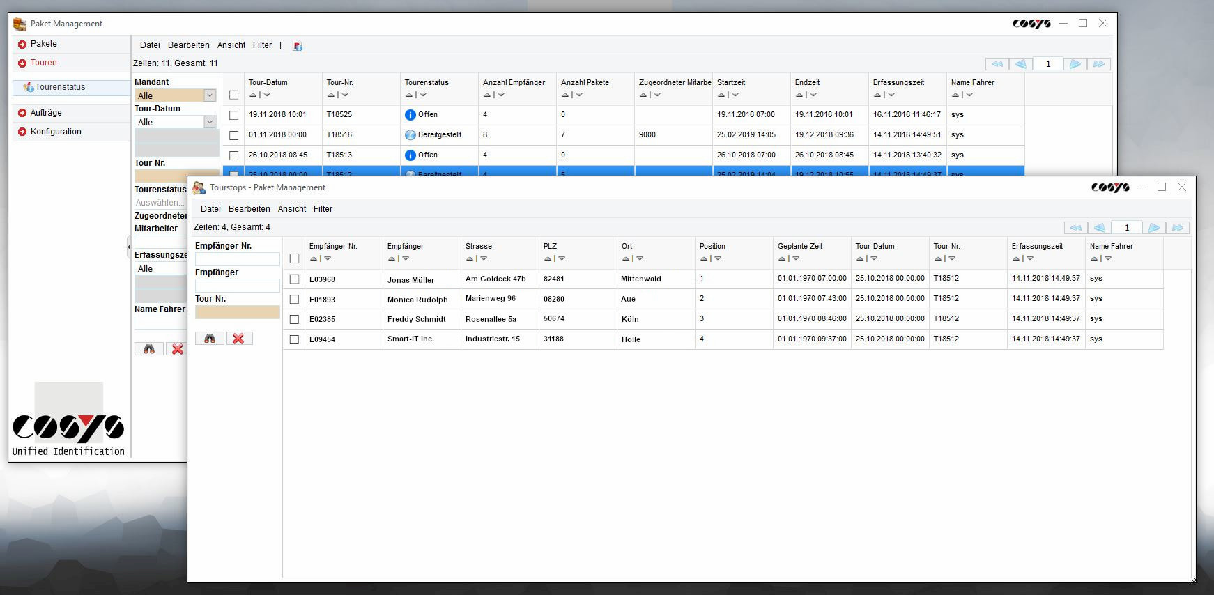 Escaneado inverso de entregas / recogida de clientes