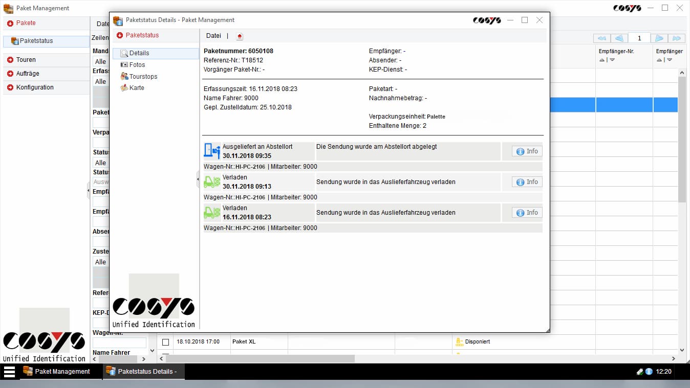 Escaneado inverso de entregas / recogida de clientes