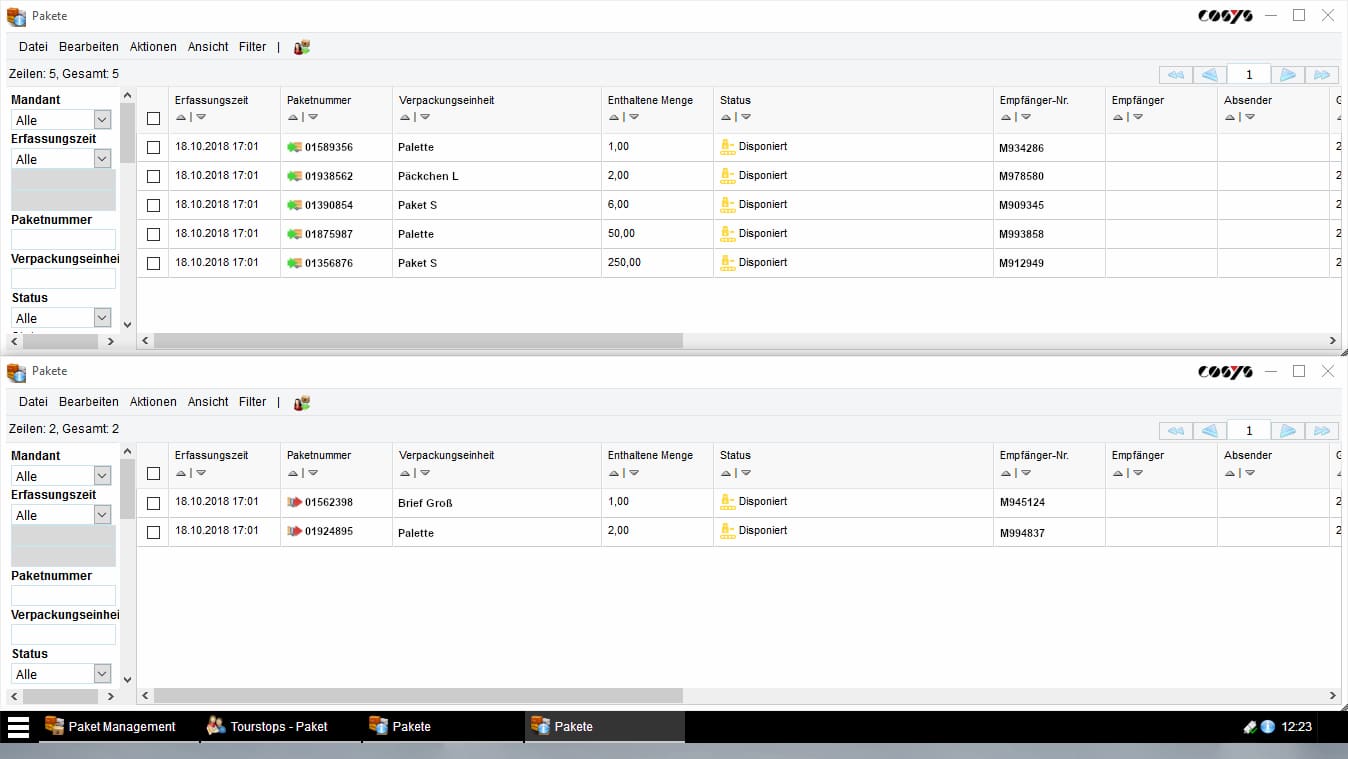 Escaneado inverso de entregas / recogida de clientes