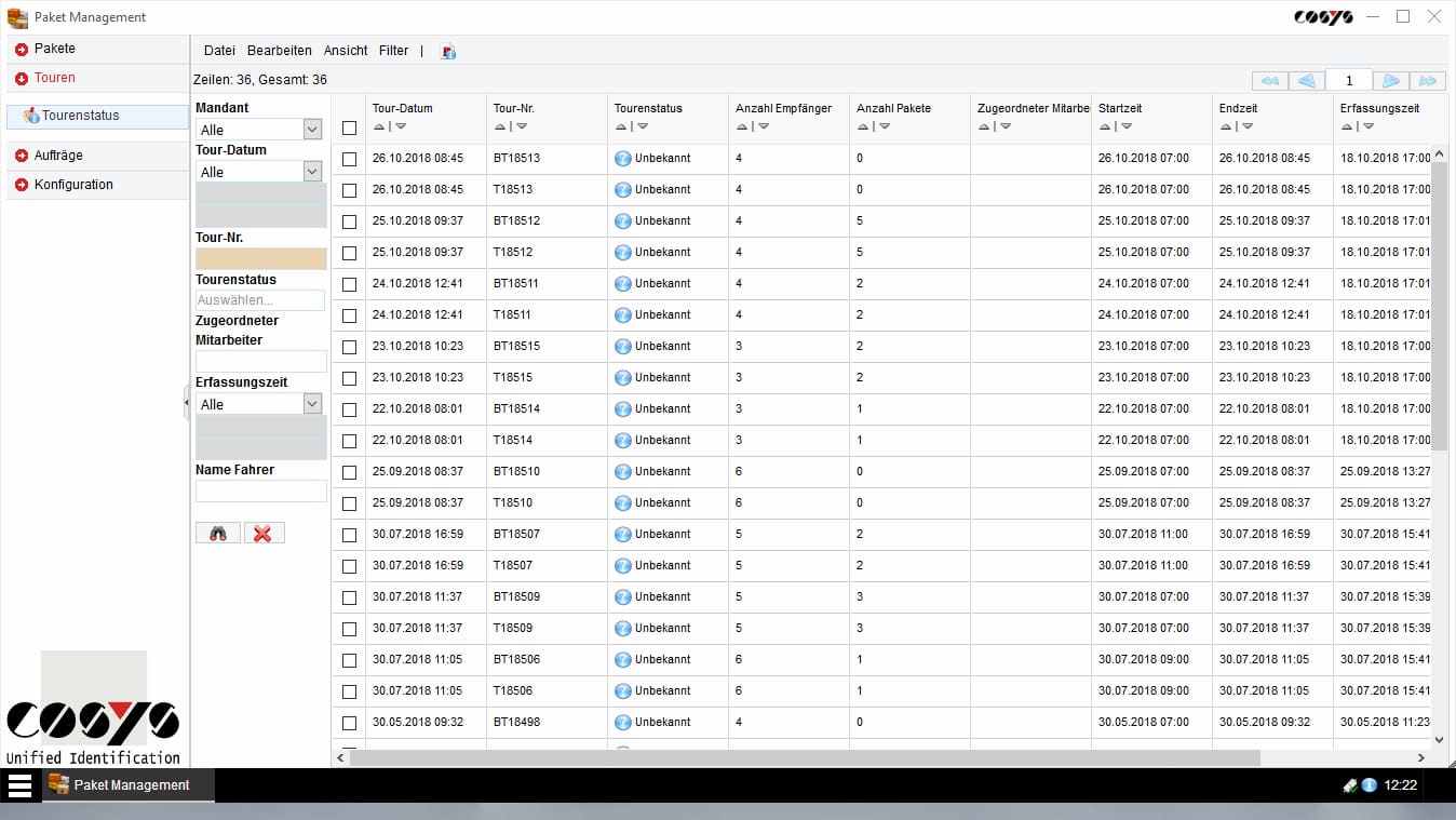Escaneado inverso de entregas / recogida de clientes