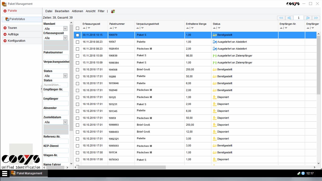 Escaneado inverso de entregas / recogida de clientes