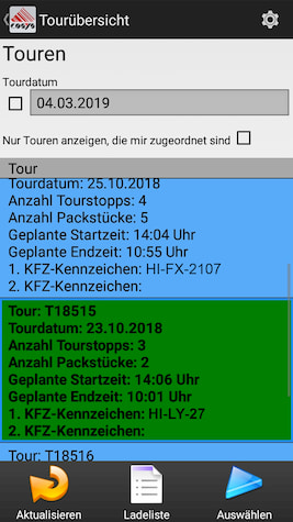 Recorridos Escaneo de entregas Recogida de datos en el móvil Recorridos Escaneo de entregas Recogida de datos en el móvil