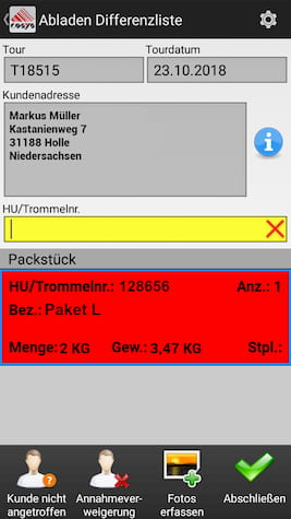 Entrega Escaneo de entregas Recogida de datos móvil Entrega Escaneo de entregas Recogida de datos móvil