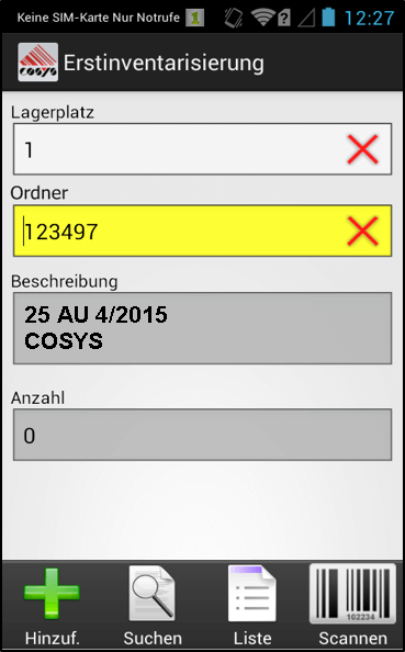Inventario inicial Carpeta Gestión de documentos Inventario inicial Carpeta Gestión de documentos