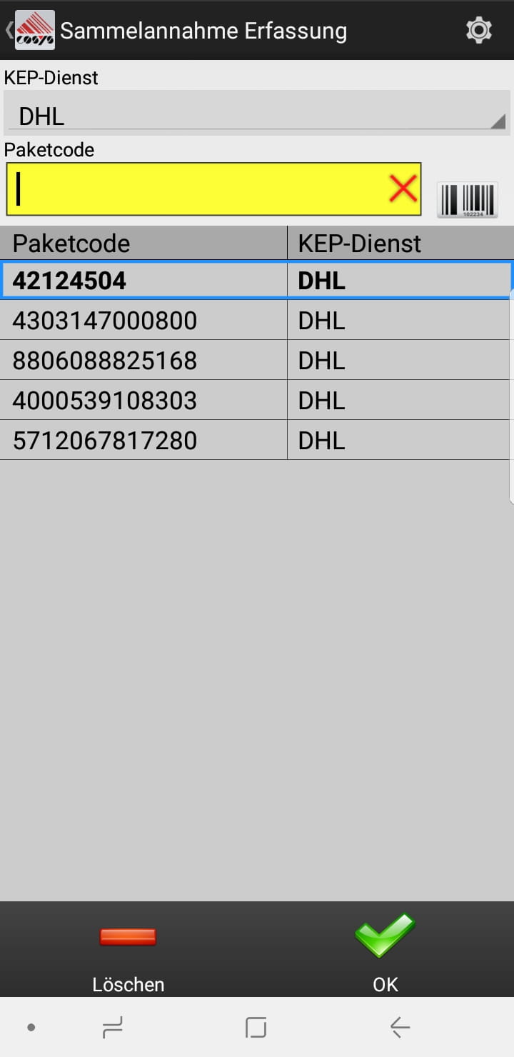 Artículos entrantes Visión general del software Android de COSYS Artículos entrantes Visión general del software Android de COSYS