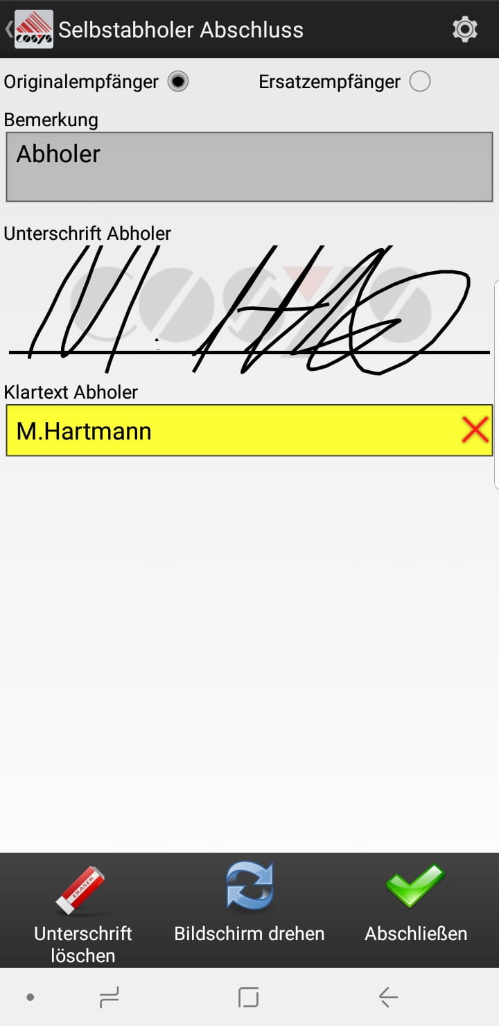 Artículos entrantes Visión general del software Android de COSYS Artículos entrantes Visión general del software Android de COSYS