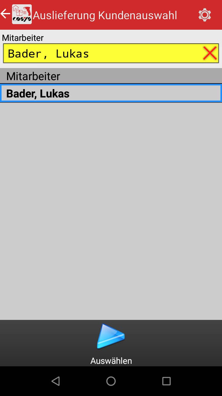 Wareneingang Auswahl Android Software von COSYS Wareneingang Auswahl Android Software von COSYS