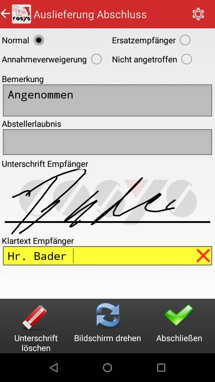 Artículos entrantes Visión general del software Android de COSYS Artículos entrantes Visión general del software Android de COSYS