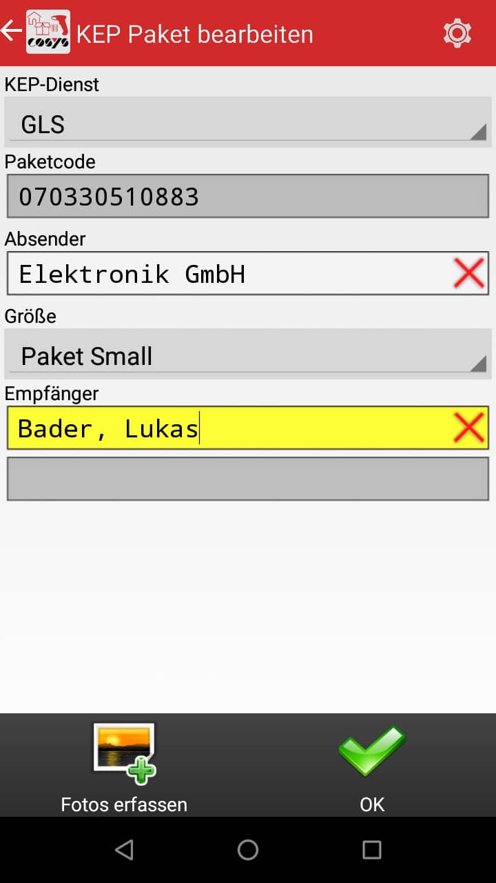 Artículos entrantes Visión general del software Android de COSYS Artículos entrantes Visión general del software Android de COSYS