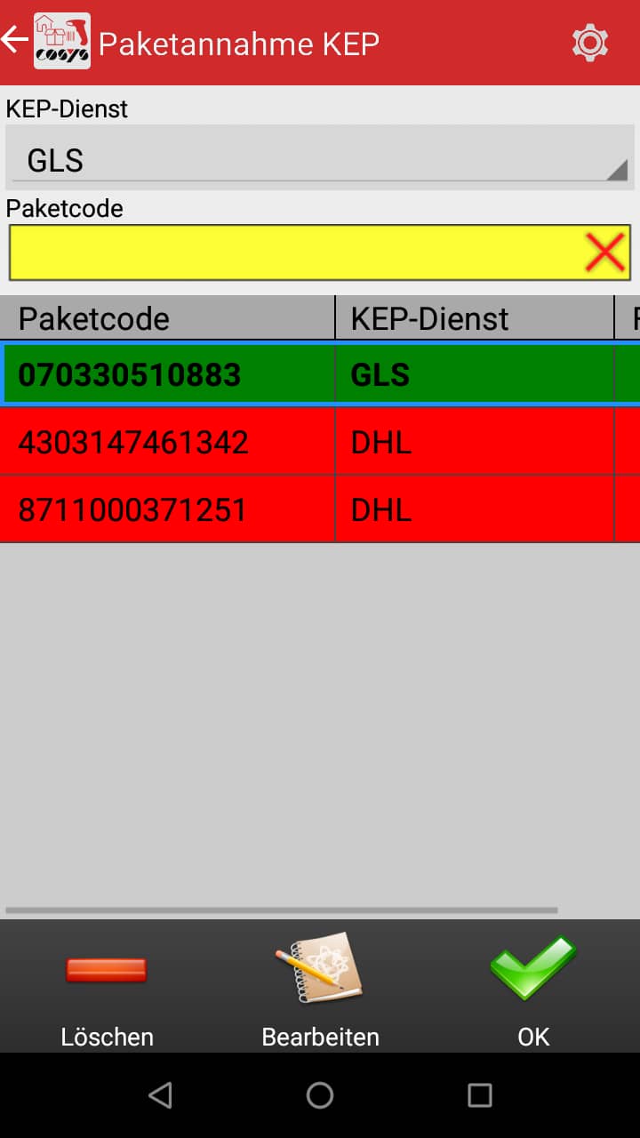 Artículos entrantes Visión general del software Android de COSYS Artículos entrantes Visión general del software Android de COSYS