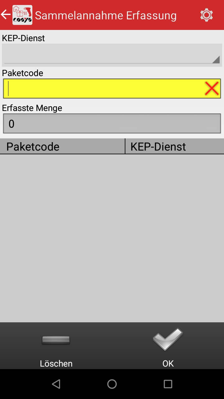 Wareneingang Auswahl Android Software von COSYS Wareneingang Auswahl Android Software von COSYS