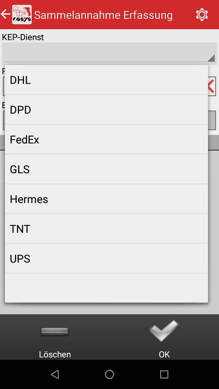 Artículos entrantes Visión general del software Android de COSYS Artículos entrantes Visión general del software Android de COSYS