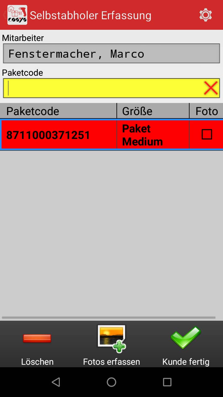 Artículos entrantes Visión general del software Android de COSYS Artículos entrantes Visión general del software Android de COSYS