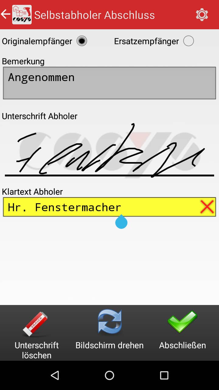 Artículos entrantes Visión general del software Android de COSYS Artículos entrantes Visión general del software Android de COSYS