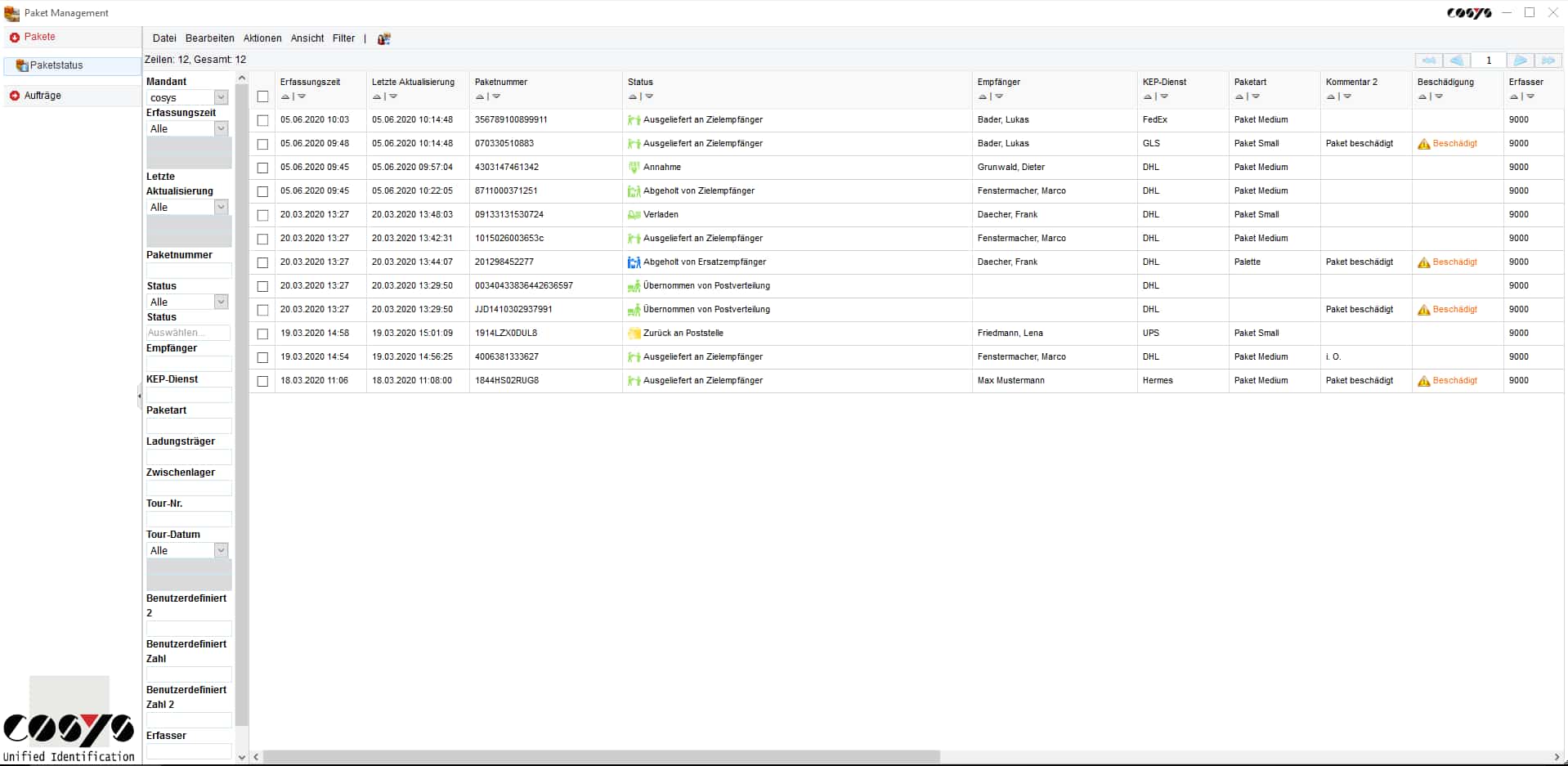 Gestión interna de paquetes logísticos Gestión interna de paquetes logísticos