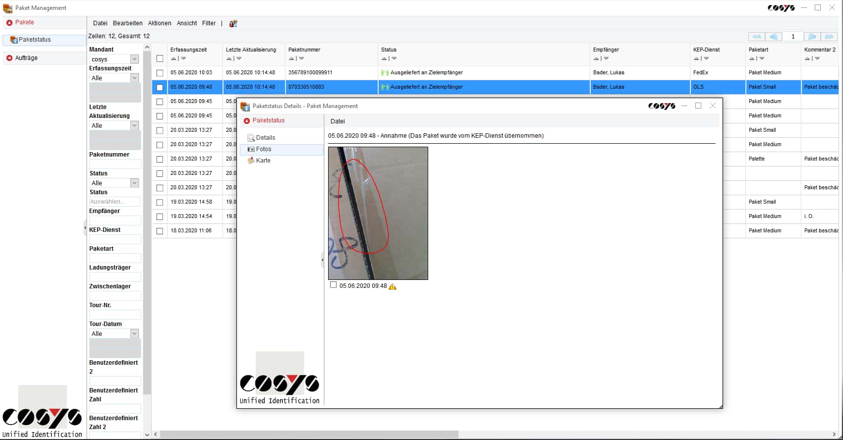 Gestión interna de paquetes logísticos Gestión interna de paquetes logísticos