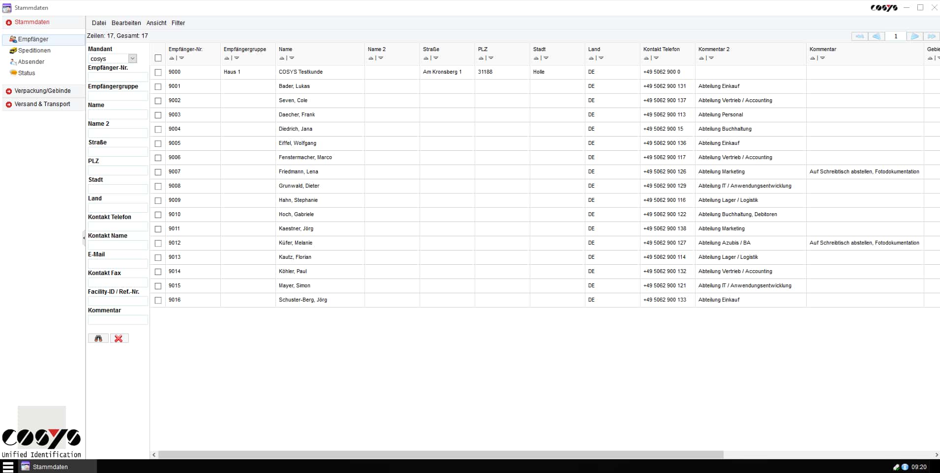 Gestión interna de paquetes logísticos Sendungsübersicht Gestión interna de paquetes logísticos Sendungsübersicht