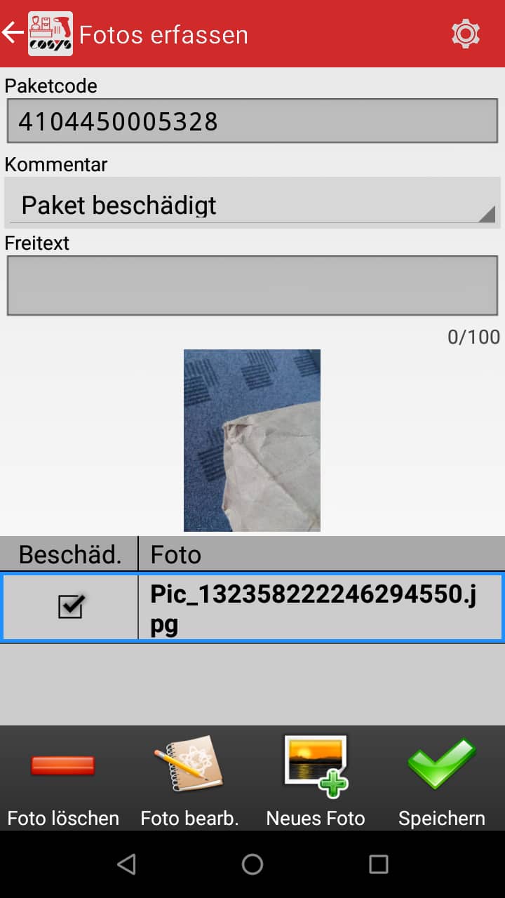 Fotoerfassung Paketshop Software Fotoerfassung Paketshop Software