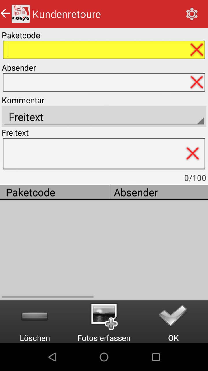 Transporte en módulos de software de gestión de paquetes