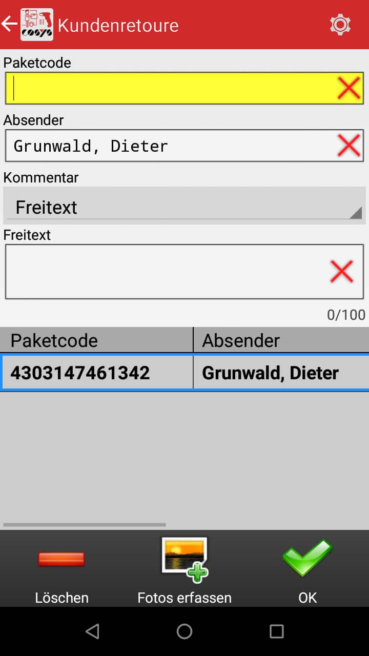 Transporte en módulos de software de gestión de paquetes