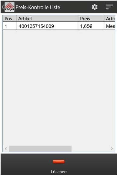 Software de control de precios Lista de comprobación de precios