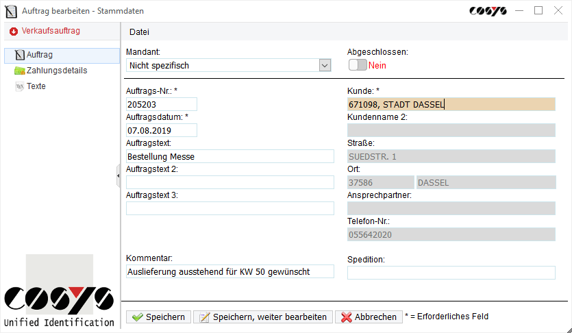 Pedidos / Orden de venta